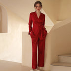 Schlafelite Vintage Satin-Pyjama mit Kimono