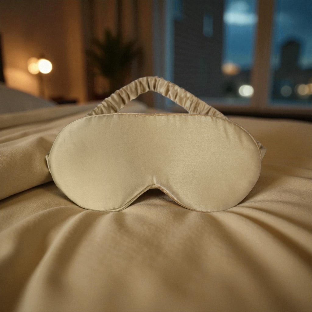 Lichtabschirmende Schlafmaske aus 100% Maulbeerseide für erholsamen Schlaf