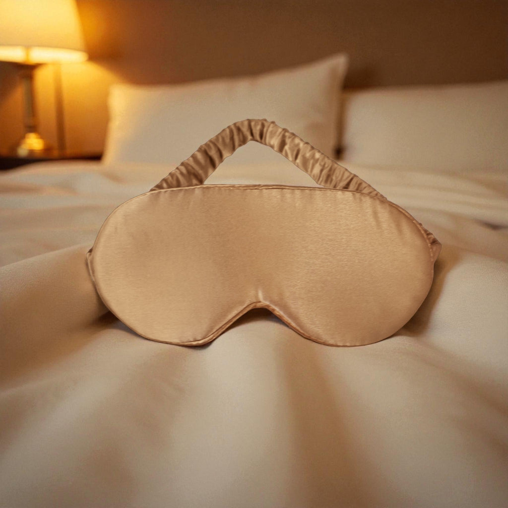 Lichtabschirmende Schlafmaske aus 100% Maulbeerseide für erholsamen Schlaf