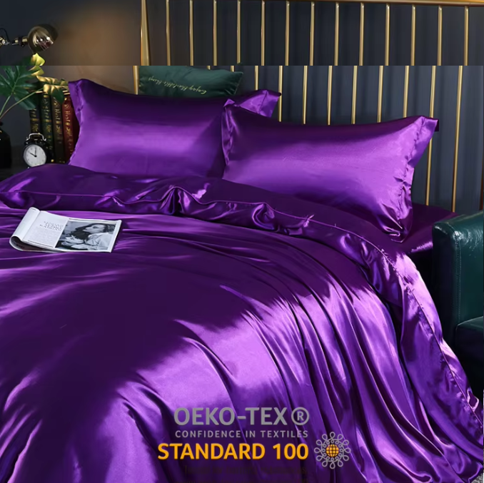Luxuriöses 4-teiliges Bettwäsche-Set aus 100% Maulbeerseide